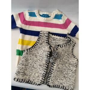 12M Rainbow Striped Sweater Sweater and Nordic Vest